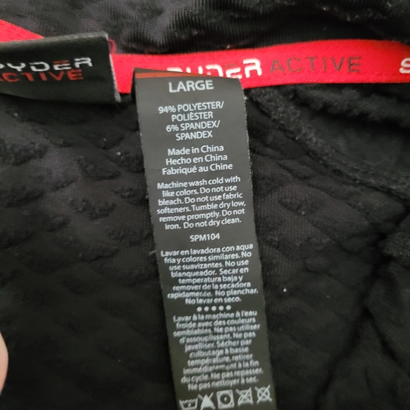 Spyder Active Men's Zip Up Pullover Large - Picture 2 of 4